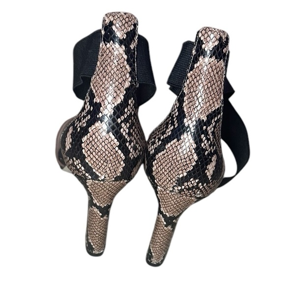 COLE HAAN Grand Series Snakeskin Heels Criss Cross Straps, in Brown - Size 7.5 - Picture 4 of 7